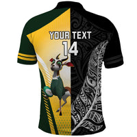 New Zealand and South Africa Rugby Custom Polo Shirt Maori Silver Fern Springbok Together LT14 - Polynesian Pride