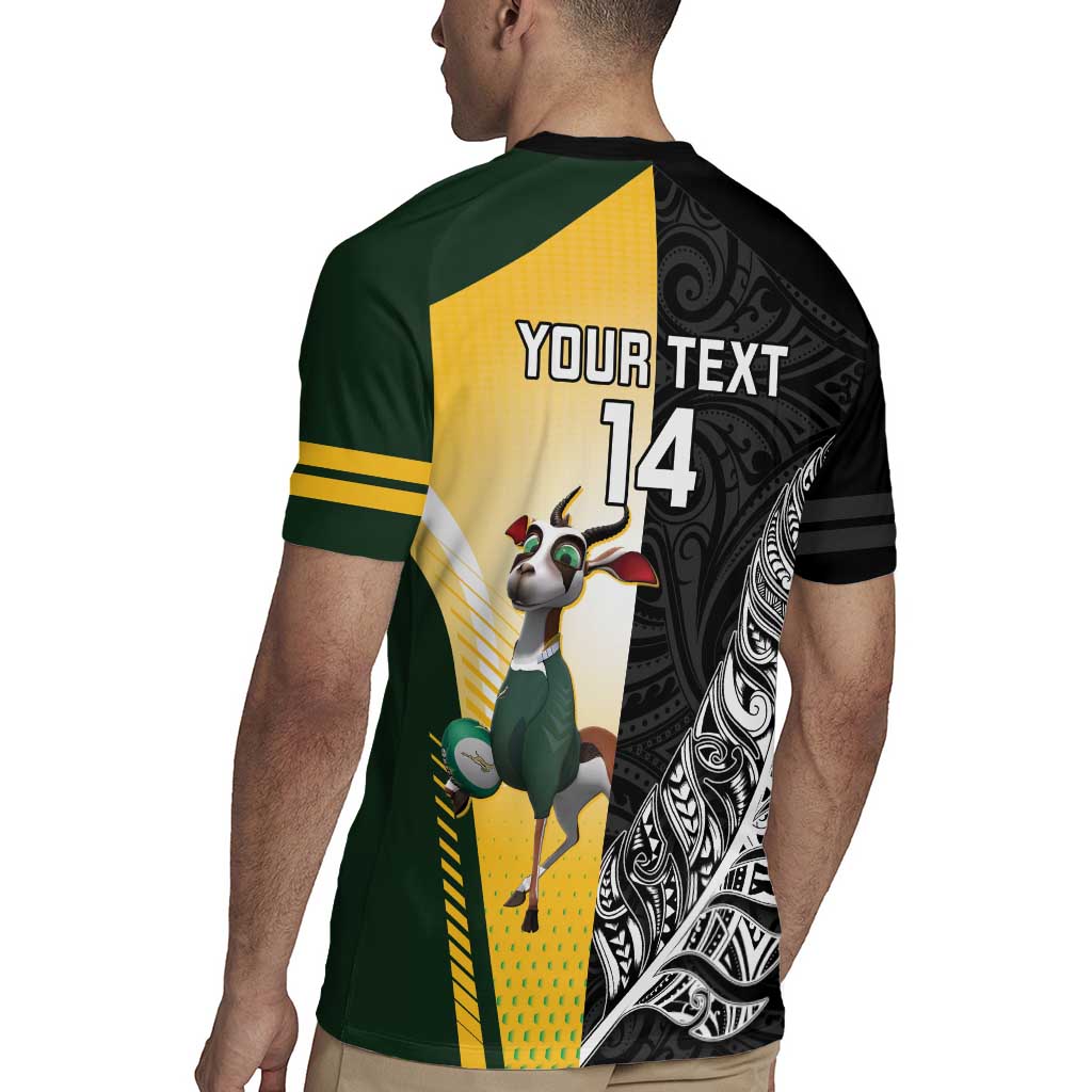 New Zealand and South Africa Rugby Custom Rugby Jersey Maori Silver Fern Springbok Together LT14 - Polynesian Pride