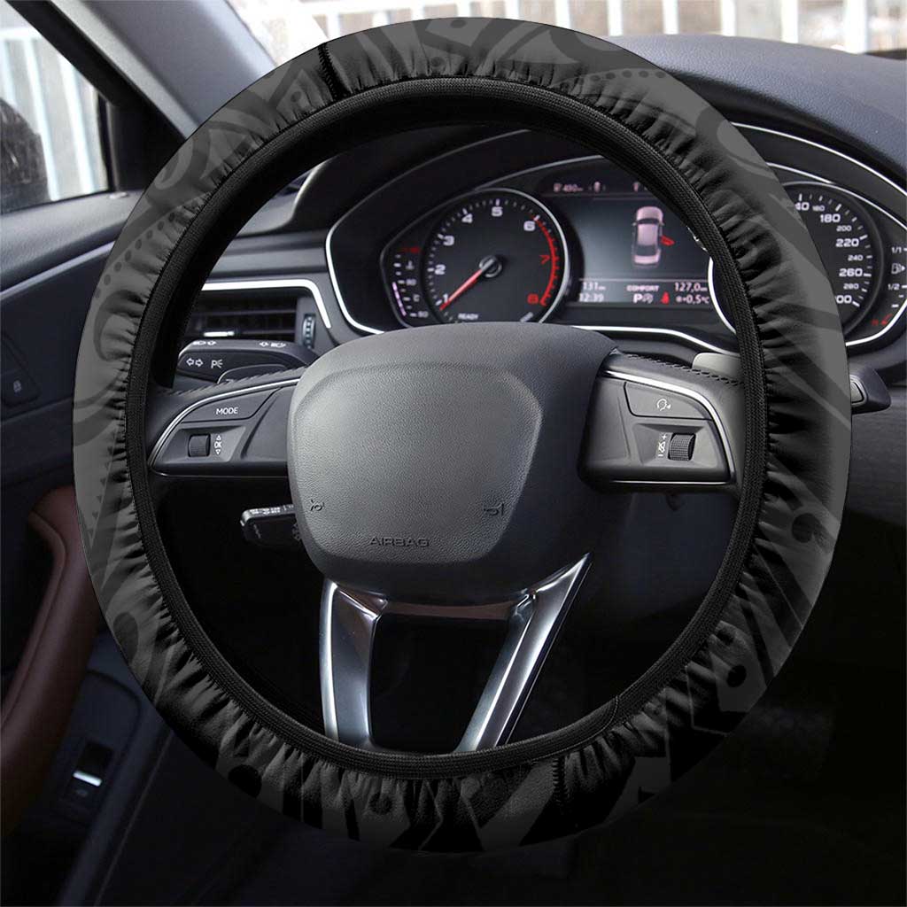 New Zealand and South Africa Rugby Steering Wheel Cover Maori Silver Fern Springbok Together LT14 - Polynesian Pride