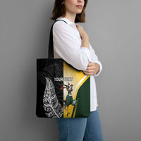 New Zealand and South Africa Rugby Custom Tote Bag Maori Silver Fern Springbok Together LT14 - Polynesian Pride