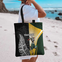 New Zealand and South Africa Rugby Custom Tote Bag Maori Silver Fern Springbok Together LT14 - Polynesian Pride