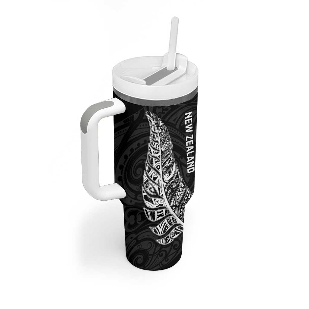 New Zealand and South Africa Rugby Tumbler With Handle Maori Silver Fern Springbok Together LT14 - Polynesian Pride