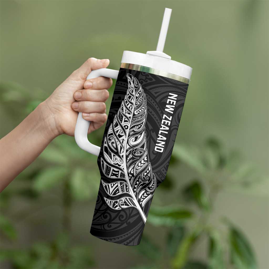 New Zealand and South Africa Rugby Tumbler With Handle Maori Silver Fern Springbok Together LT14 - Polynesian Pride