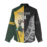 New Zealand and South Africa Rugby Custom Women Casual Shirt Maori Silver Fern Springbok Together LT14 - Polynesian Pride