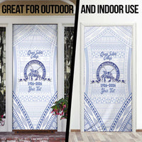 Queen Salote College 100 Years Personalized Door Cover Tonga QSC Heilala Lei White Ngatu Pattern