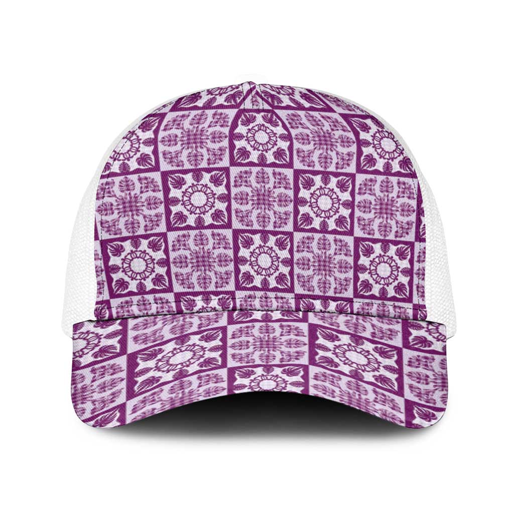 Poni Palaka Quilt Hawaii Baseball Net Cap Hawaiian Tropical Monstera Sea Turtle