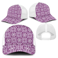 Poni Palaka Quilt Hawaii Baseball Net Cap Hawaiian Tropical Monstera Sea Turtle