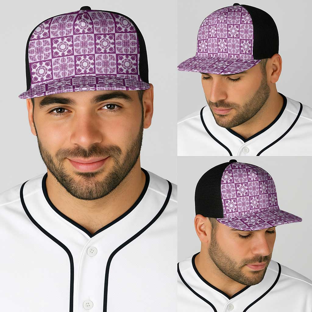 Poni Palaka Quilt Hawaii Baseball Net Cap Hawaiian Tropical Monstera Sea Turtle