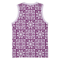 Poni Palaka Quilt Hawaii Basketball Jersey Hawaiian Tropical Monstera Sea Turtle