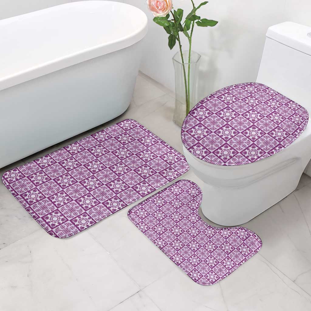 Poni Palaka Quilt Hawaii Bathroom Set Hawaiian Tropical Monstera Sea Turtle