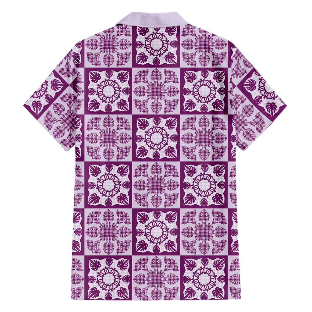 Poni Palaka Quilt Hawaii Family Matching Off The Shoulder Long Sleeve Dress and Hawaiian Shirt Hawaiian Tropical Monstera Sea Turtle LT14 - Polynesian Pride