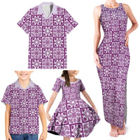 Poni Palaka Quilt Hawaii Family Matching Tank Maxi Dress and Hawaiian Shirt Hawaiian Tropical Monstera Sea Turtle LT14 - Polynesian Pride