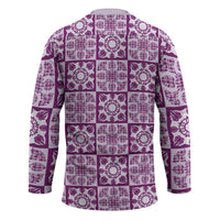 Poni Palaka Quilt Hawaii Hockey Jersey Hawaiian Tropical Monstera Sea Turtle