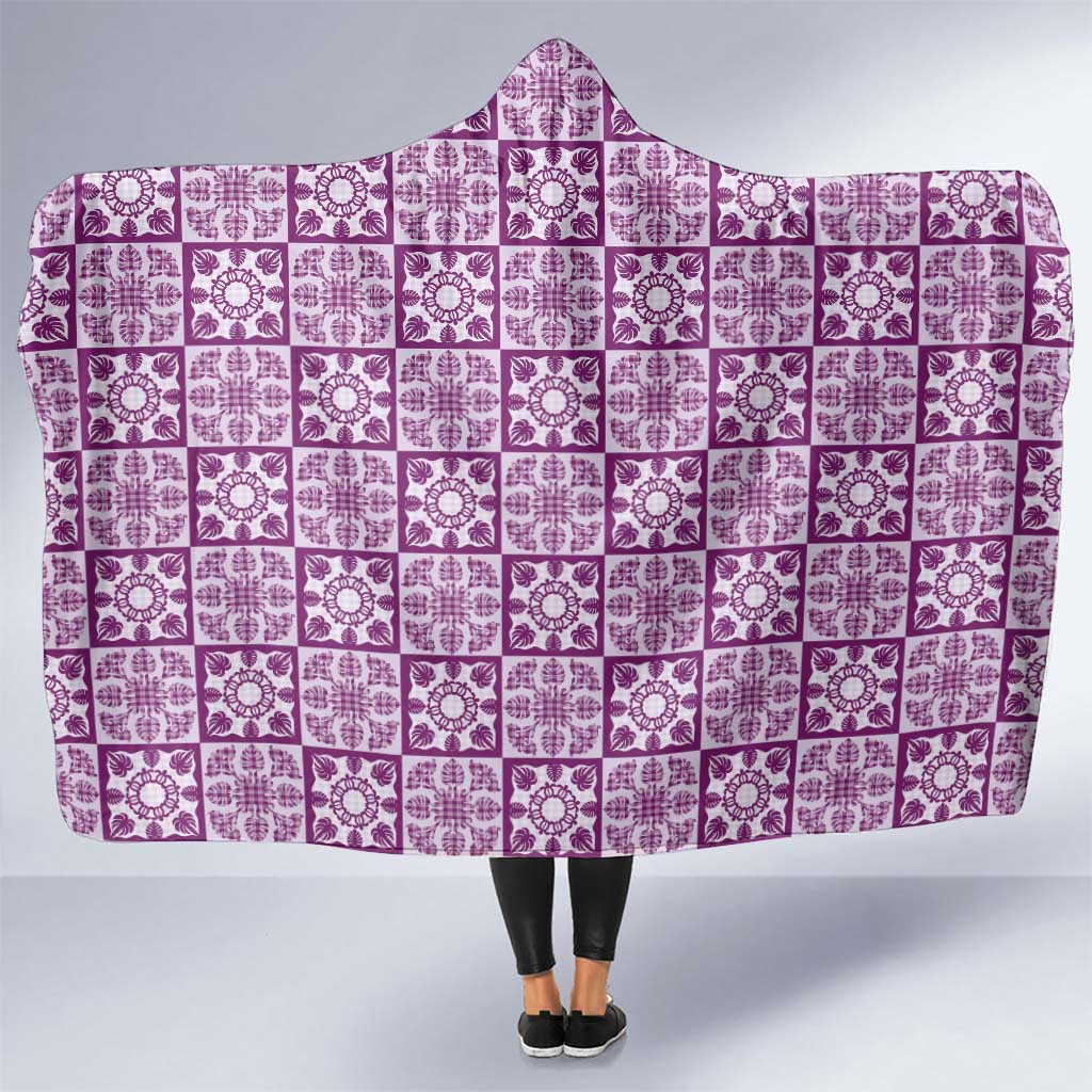 Poni Palaka Quilt Hawaii Hooded Blanket Hawaiian Tropical Monstera Sea Turtle