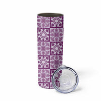 Poni Palaka Quilt Hawaii Skinny Tumbler Hawaiian Tropical Monstera Sea Turtle