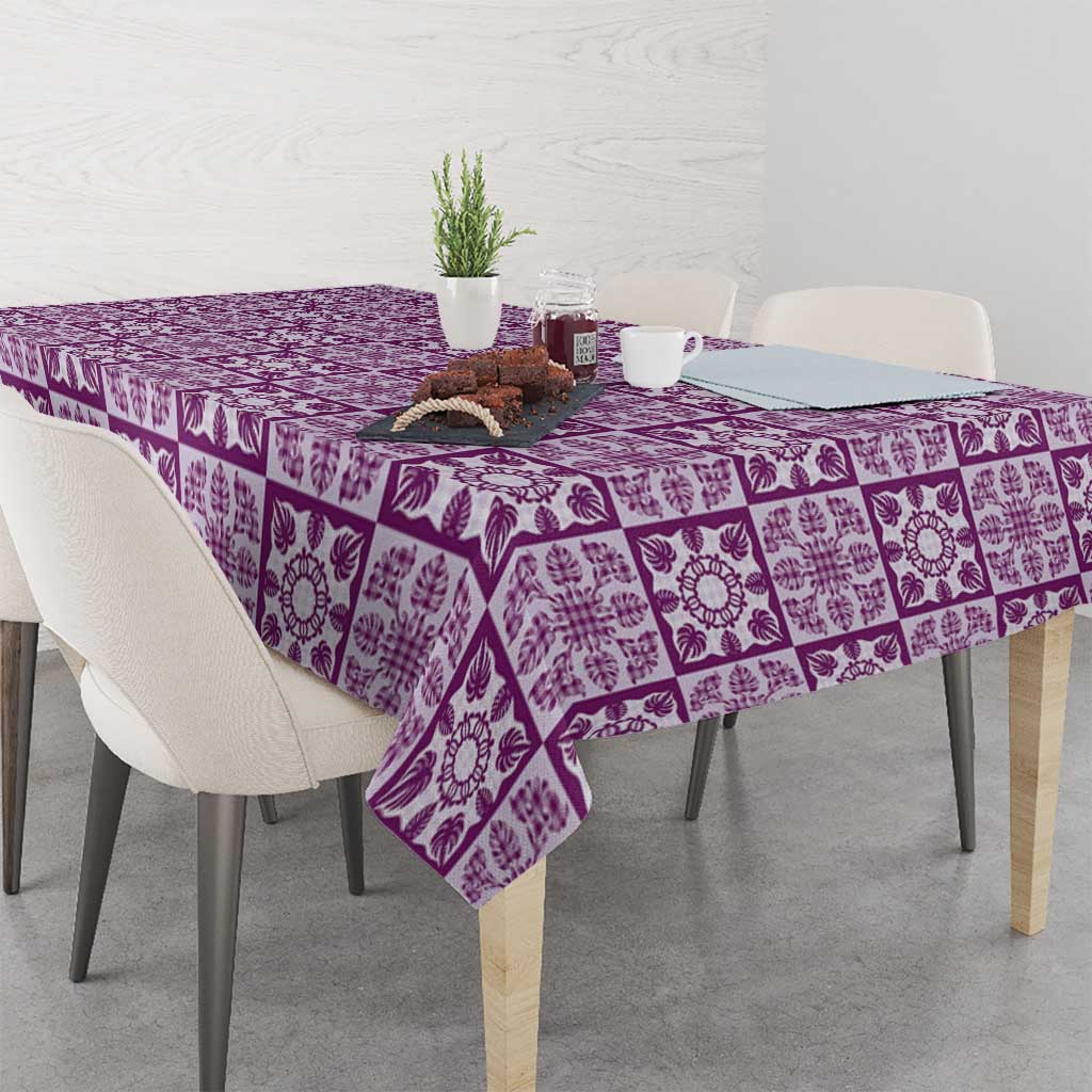 Poni Palaka Quilt Hawaii Tablecloth Hawaiian Tropical Monstera Sea Turtle