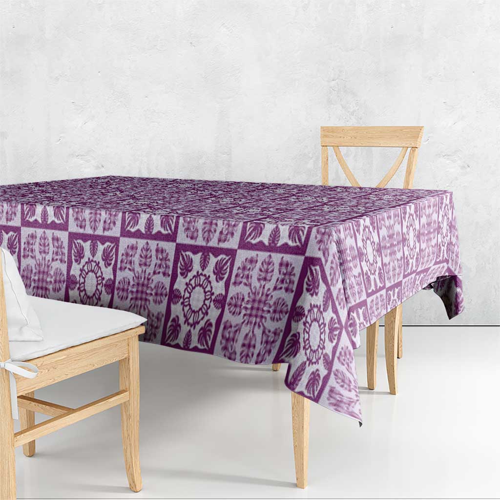 Poni Palaka Quilt Hawaii Tablecloth Hawaiian Tropical Monstera Sea Turtle
