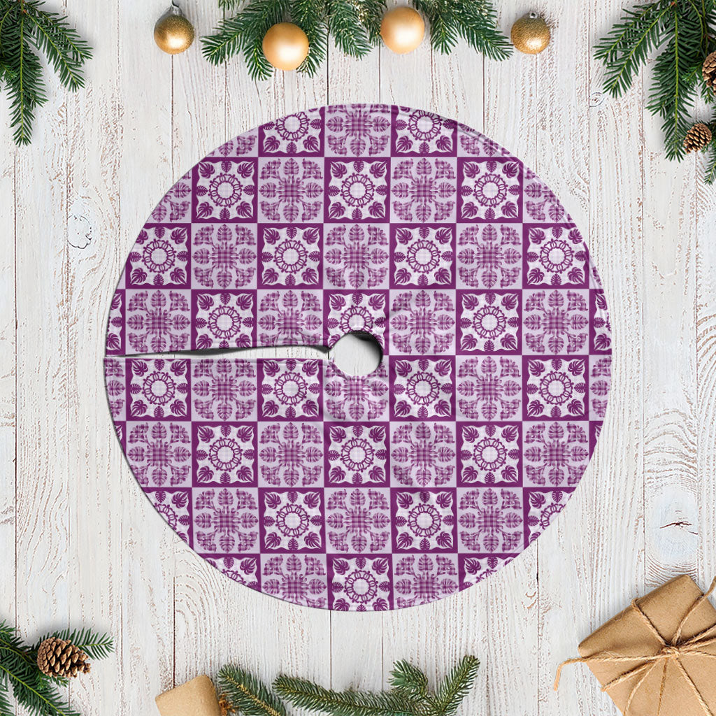 Poni Palaka Quilt Hawaii Tree Skirt Hawaiian Tropical Monstera Sea Turtle