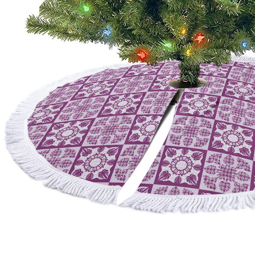 Poni Palaka Quilt Hawaii Tree Skirt Hawaiian Tropical Monstera Sea Turtle