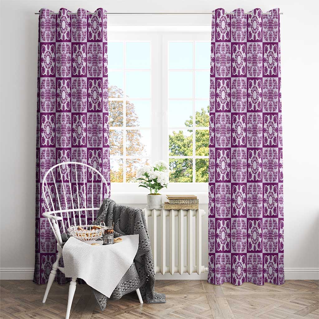 Poni Palaka Quilt Hawaii Window Curtain Hawaiian Tropical Monstera Sea Turtle