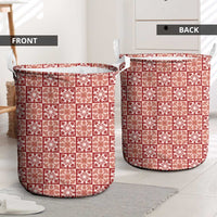 Ulaula Palaka Quilt Hawaii Laundry Basket Hawaiian Tropical Monstera Sea Turtle
