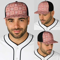Ulaula Palaka Quilt Hawaii Baseball Net Cap Hawaiian Tropical Monstera Sea Turtle