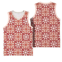 Ulaula Palaka Quilt Hawaii Basketball Jersey Hawaiian Tropical Monstera Sea Turtle