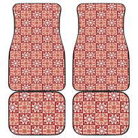 Ulaula Palaka Quilt Hawaii Car Mats Hawaiian Tropical Monstera Sea Turtle