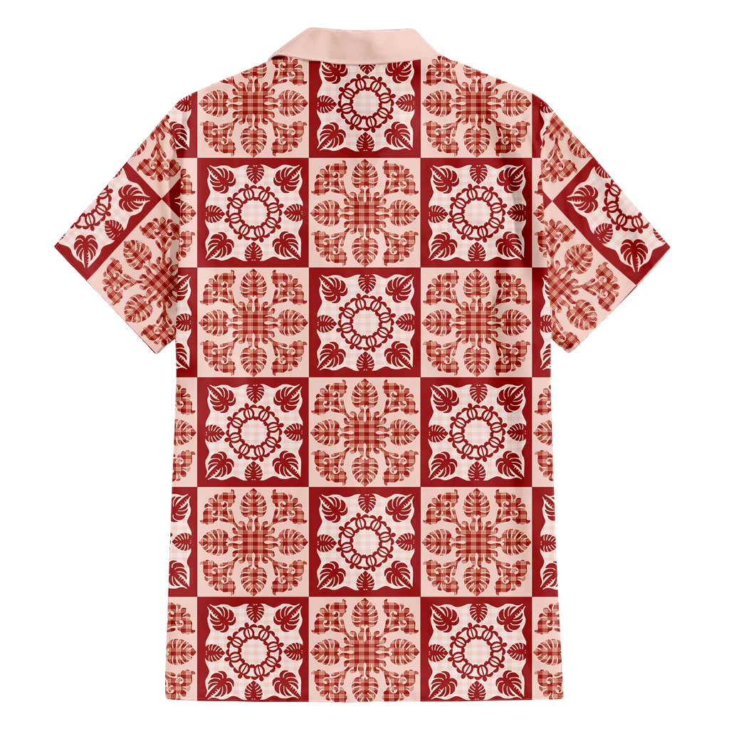 Ulaula Palaka Quilt Hawaii Family Matching Mermaid Dress and Hawaiian Shirt Hawaiian Tropical Monstera Sea Turtle LT14 - Polynesian Pride