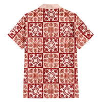 Ulaula Palaka Quilt Hawaii Family Matching Summer Maxi Dress and Hawaiian Shirt Hawaiian Tropical Monstera Sea Turtle LT14 - Polynesian Pride