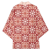Ulaula Palaka Quilt Hawaii Kimono Hawaiian Tropical Monstera Sea Turtle