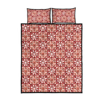 Ulaula Palaka Quilt Hawaii Quilt Bed Set Hawaiian Tropical Monstera Sea Turtle