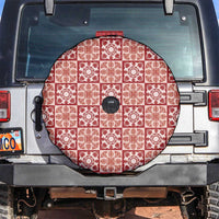Ulaula Palaka Quilt Hawaii Spare Tire Cover Hawaiian Tropical Monstera Sea Turtle