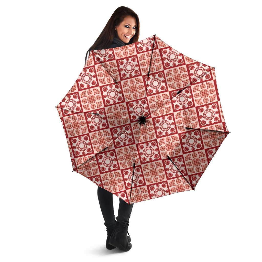 Ulaula Palaka Quilt Hawaii Umbrella Hawaiian Tropical Monstera Sea Turtle