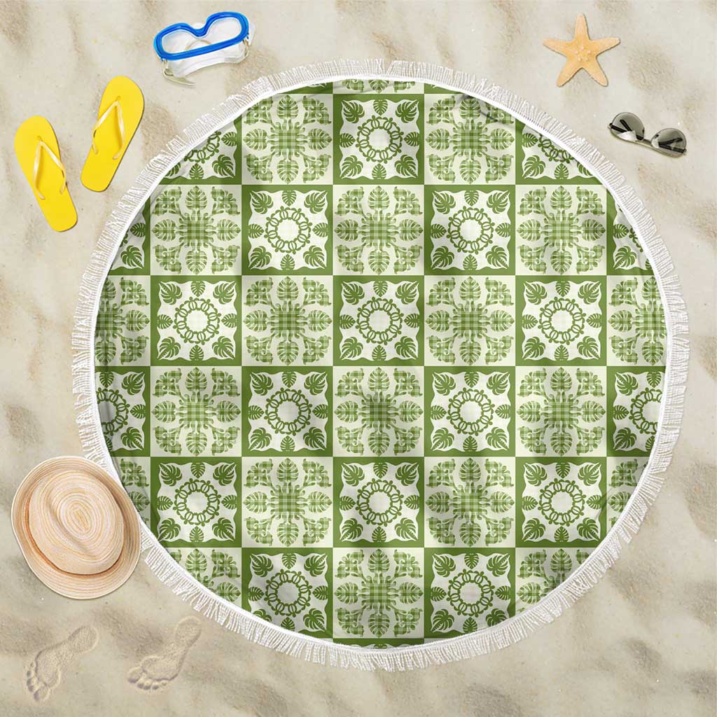 Omaomao Palaka Quilt Hawaii Beach Blanket Hawaiian Tropical Monstera Sea Turtle