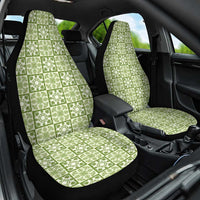 Omaomao Palaka Quilt Hawaii Car Seat Cover Hawaiian Tropical Monstera Sea Turtle