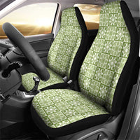 Omaomao Palaka Quilt Hawaii Car Seat Cover Hawaiian Tropical Monstera Sea Turtle