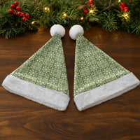 Omaomao Palaka Quilt Hawaii Christmas Santa Hat Hawaiian Tropical Monstera Sea Turtle