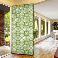 Omaomao Palaka Quilt Hawaii Door Cover Hawaiian Tropical Monstera Sea Turtle