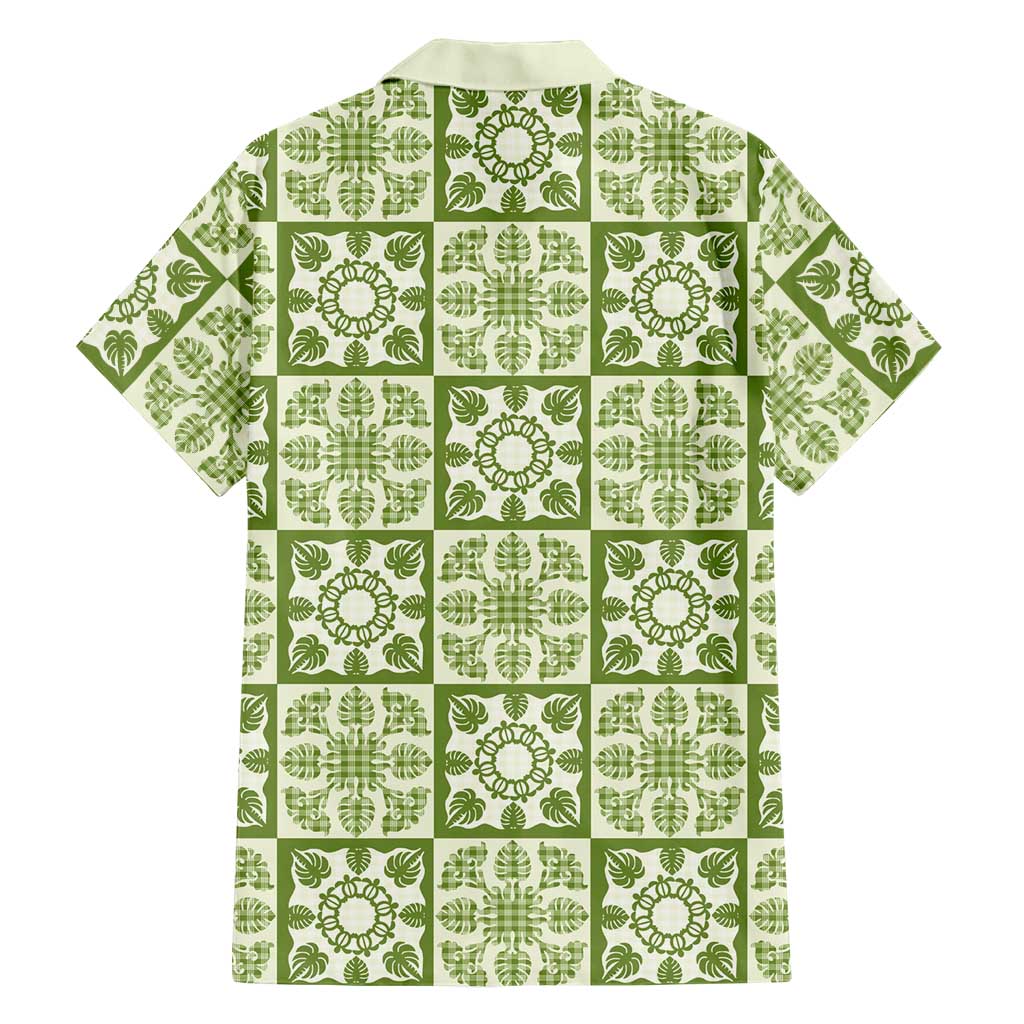 Omaomao Palaka Quilt Hawaii Family Matching Off Shoulder Maxi Dress and Hawaiian Shirt Hawaiian Tropical Monstera Sea Turtle LT14 - Polynesian Pride