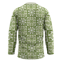 Omaomao Palaka Quilt Hawaii Hockey Jersey Hawaiian Tropical Monstera Sea Turtle