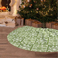 Omaomao Palaka Quilt Hawaii Tree Skirt Hawaiian Tropical Monstera Sea Turtle