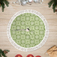 Omaomao Palaka Quilt Hawaii Tree Skirt Hawaiian Tropical Monstera Sea Turtle