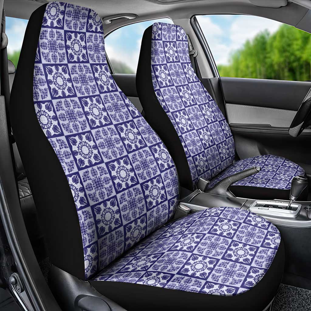 Polu Palaka Quilt Hawaii Car Seat Cover Hawaiian Tropical Monstera Sea Turtle