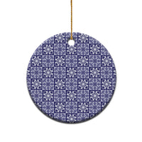 Polu Palaka Quilt Hawaii Ceramic Ornament Hawaiian Tropical Monstera Sea Turtle