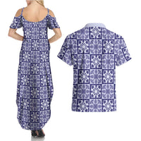 Polu Palaka Quilt Hawaii Couples Matching Summer Maxi Dress and Hawaiian Shirt Hawaiian Tropical Monstera Sea Turtle LT14 - Polynesian Pride