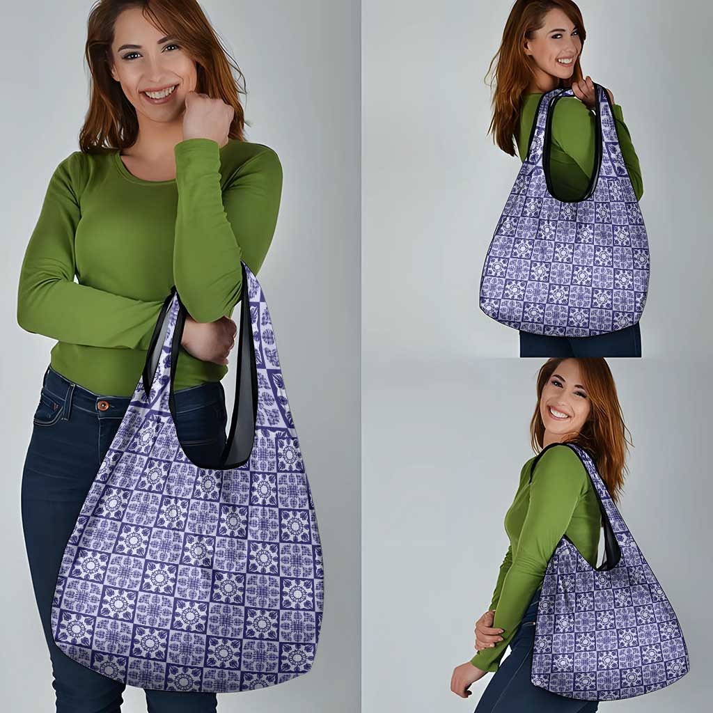 Polu Palaka Quilt Hawaii Grocery Bag Hawaiian Tropical Monstera Sea Turtle