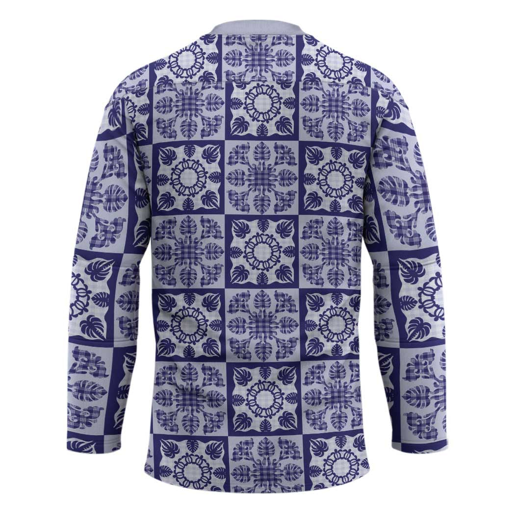 Polu Palaka Quilt Hawaii Hockey Jersey Hawaiian Tropical Monstera Sea Turtle