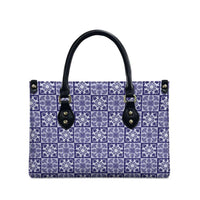 Polu Palaka Quilt Hawaii Leather Bag Hawaiian Tropical Monstera Sea Turtle