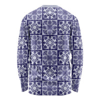 Polu Palaka Quilt Hawaii Long Sleeve Shirt Hawaiian Tropical Monstera Sea Turtle